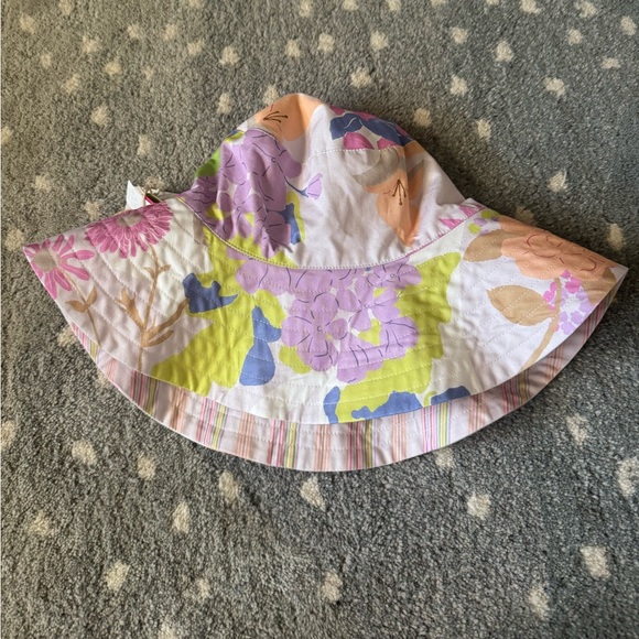 NWT Frida x Lost Pattern Colorful Women’s Garden Sun Hat Reversible Pink - Picture 2 of 5